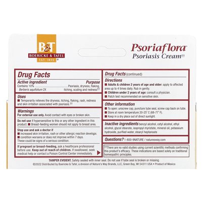 Bolericke &amp Tafel, Psoriaflora®, kremowy krem, 1 uncja (28 g)