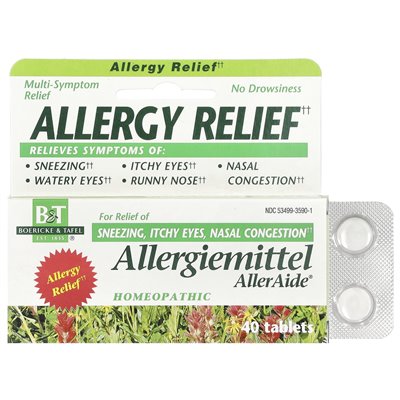 Bolericke &amp Tafel, Allergy Relief, Alergiemittel Alleraide®, 40 tabletek