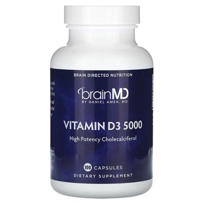 Brain, Vitamin D3 5000, 100 Kapseln
