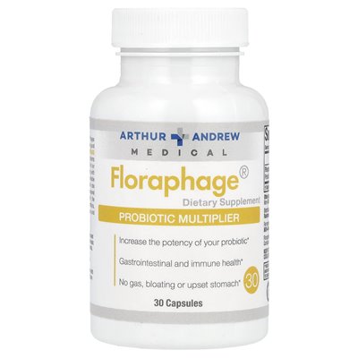 Arthur Andrew Medical, Floraphage, Probiotyczny Mnożnik, 1 000 000 PFU, 30 kapsułek