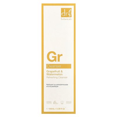Dr Botanicals, odświeżający środek czyszczący, grejpfrut i arbuz, 3,38 fl oz (100 ml) Dr Botanicals, odświeżający środek czyszczący, grejpfrut i arbuz, 3,38 fl oz (100 ml)