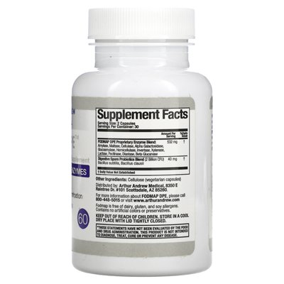 Arthur Andrew Medical, FODMAP DPE, 60 Kapseln