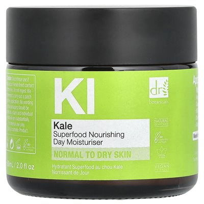 Dr Botanicals, Superfood Nourishing Day Kilmizer, for normal to dry skin, kale, 2 flora (60 ml)