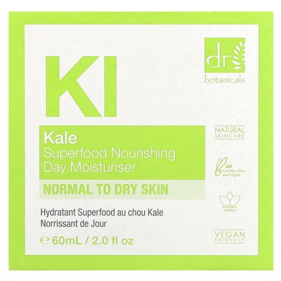 Dr Botanicals, Superfood Nourishing Day Kilmizer, for normal to dry skin, kale, 2 flora (60 ml)