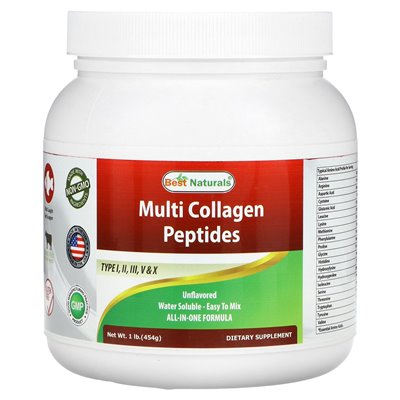 Best Naturals, Peptydy z wieloma kolagenami, niezmienne, 1 funt (454 g)