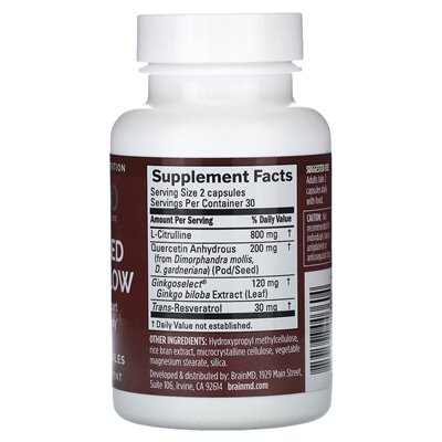 Brain, Advanced Blood Flow, 60 Vegan Capsules