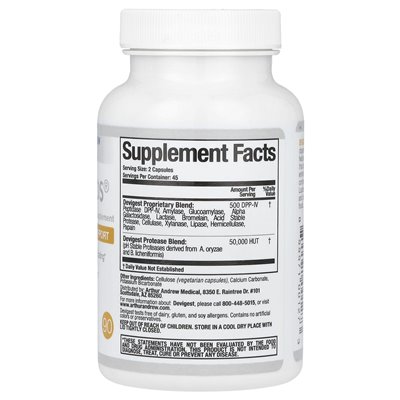 Arthur Andrew Medical, Devigest Ads, Advanced Trawestive Support, 90 Kapseln