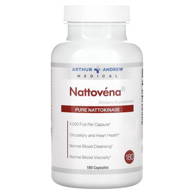 Arthur Andrew Medical, Nattovena, Pure Nattokinase, 4000 FUS, 180 kapsułek