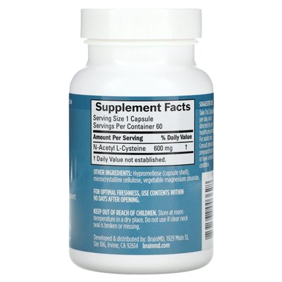 Brainmd, NAC, 60 vegane Kapseln
