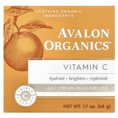Avalon Organics, witamina C, krem ​​żelowy, 1,7 uncji (48 g)