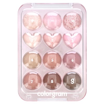Colorgram, Pin-Lidschattenpalette, 02 Pink + Mauve Love, 0,34 oz (9,9 g)