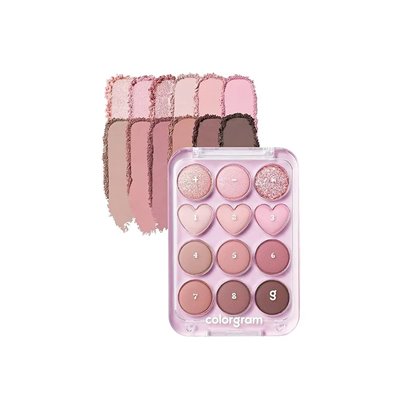 Colorgram, paleta cieni do powiek pinowych, 02 Pink + Mauve  miłość, 0,34 uncji (9,9 g)