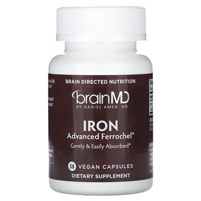 Mózg, żelazo, 30 wegańskich kapsułek