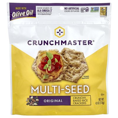 Crunchmaster Multigrain Crispy Baked Rice Crackers, Original, 4 oz (113 g)