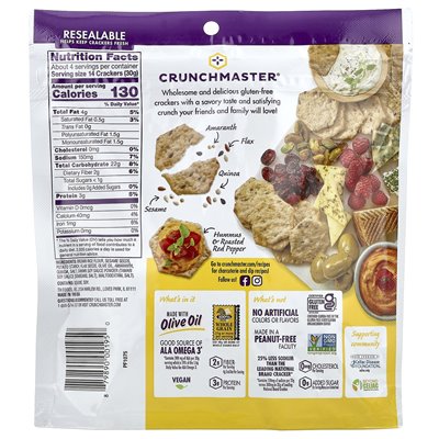 Crunchmaster Multigrain Crispy Baked Rice Crackers, Original, 4 oz (113 g)