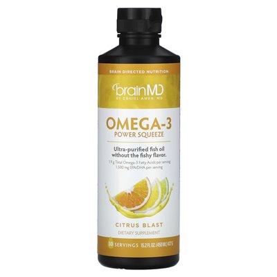 Brainmd, Omega-3 Power Squeeze, Zitrusexplosion, 15,2 Fl Oz (477 g)