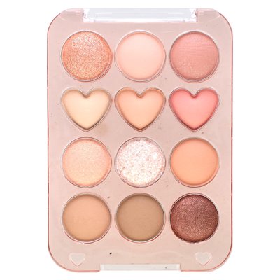 Colorgram, Pin Eyeshadow Palette, 01 Peach + Coral Love, 0.34 oz (9.9 g)