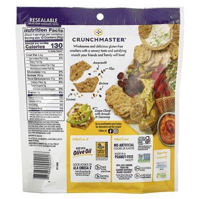 Crunchmaster, wieloziasowe, chrupiące pieczone krakersy ryżowe, Ultimate Everything, 4 uncje (113 g)