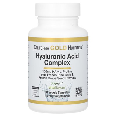 California Gold Nutrition, Hyaluronic Acid Complex, 60 Vegetarian Capsules