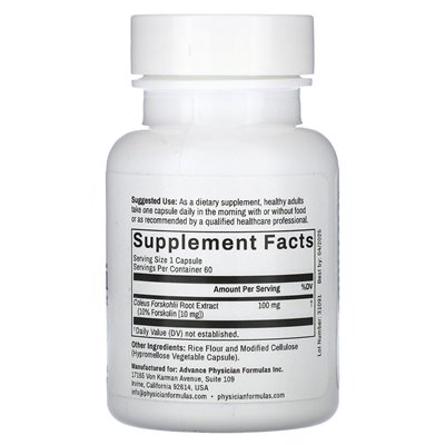 Doctors Ahead Formulas, Coleus Forskohlii Extract, 10mg, 60 Vegetable Capsules Doctors Ahead Formulas, Coleus Forskohlii Extract, 10mg, 60 Vegetable Capsules