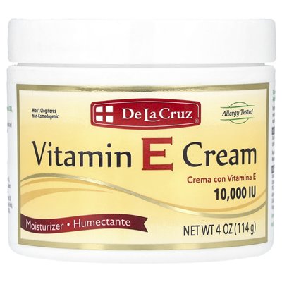 De la Cruz, Vitamin E Cream, 10,000 IU, 4 oz (114 g)