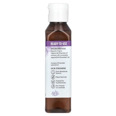 Aura Cacia, czysty olejk eteryczny w frakcjonowanym olejku kokosowym, lawenda, 4 fl oz (118 ml)