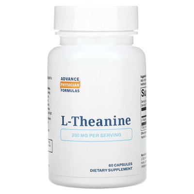 Formuły lekarzy Advance, L-teanina, 200 mg, 60 kapsułek Formuły lekarzy Advance, L-teanina, 200 mg, 60 kapsułek