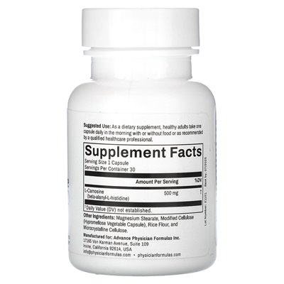 Doctors Advance Formulas, L-Carnosin, 500 mg, 30 Kapseln