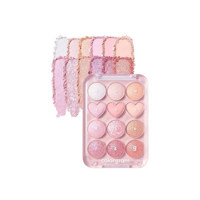 Colorgram, Pin-Lidschattenpalette, 04 Bright + Cool Love, 0,32 oz (9,1 g)