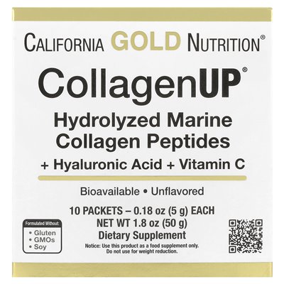 California Gold Nutrition, Collagenup, Hydrolyzed Marine Collagen Peptides with Hyaluronic Acid and Vitamin C, Unchanged