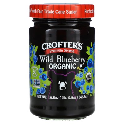 Crofter's Organic, Organic Premium Spread, Wild Blueberry, 16,5 uncji (468 g)