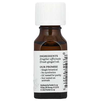 Aura Cacia, czysty olejk eteryczny, świeży imbir, 0,5 fl oz (15 ml)