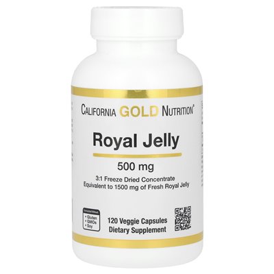 California Gold Nutrition, Gelée Royale, 500 mg, 120 vegetarische Kapseln