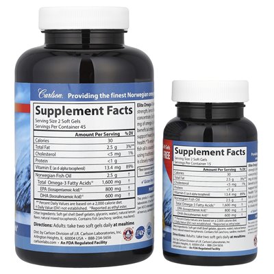Carlson, Wild Norwegian, Elite Omega-3 GEMS®, Natürliche Zitrone, 120 Weichkapseln