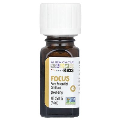 Aura Cacia, Dla Dzieci, Czysty Miks Olejków Eterycznych, Skupienie, 0,25 uncji fl (7,4 ml) Aura Cacia, Dla Dzieci, Czysty Miks Olejków Eterycznych, Skupienie, 0,25 uncji fl (7,4 ml)