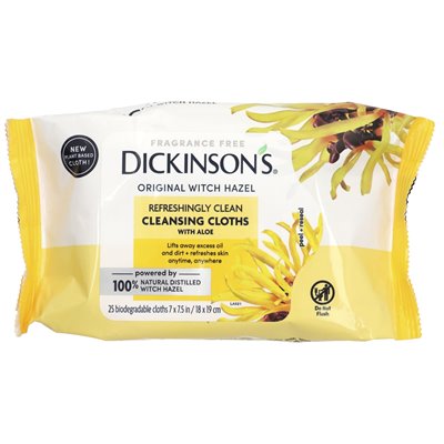 Dickinson Brands, Original Witch, Erfrischend saubere Reinigungstücher, Kostenloser Duft, 25 Materialien