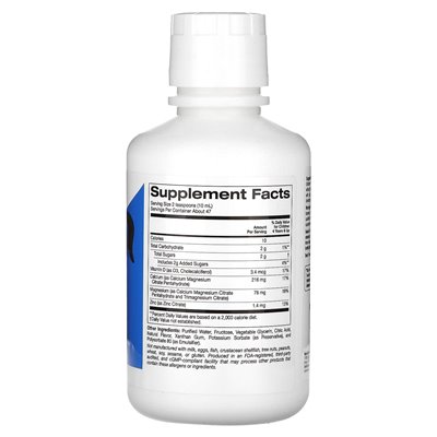 California Gold Nutrition, Children's Liquid wapnia z magnezem, 16 Oz (473 ml)