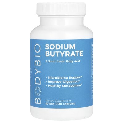 Bodybio, Natriumbutyrat, 60 gentechnikfreie Kapseln