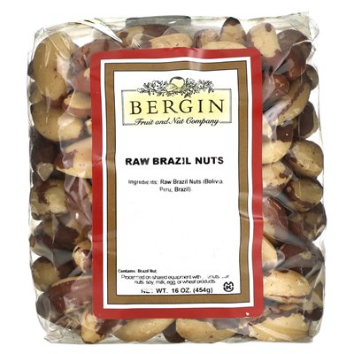 Bergin Fruit and Nut Company, Raw Brazil Nuts, 16 uncji (454 g)