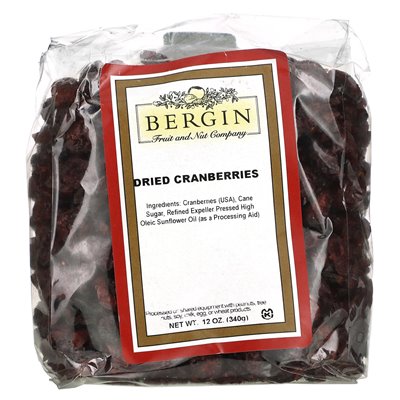 Bergins Fruit and Nut Company, Dried Cranberries, 12 oz (340 g)