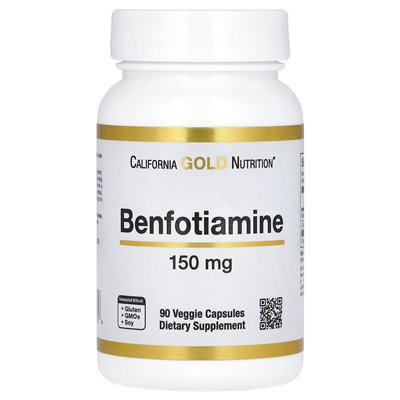 California Gold Nutrition, Benfotiamine, 150 mg, 90 kapsułek wegetariańskich California Gold Nutrition, Benfotiamine, 150 mg, 90 kapsułek wegetariańskich