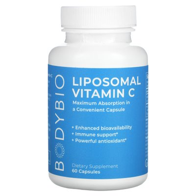 Bodybio, liposomales Vitamin C, 60 Kapseln