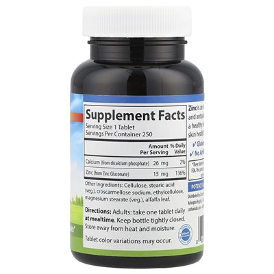 Carlson, zinc, 250 tablets