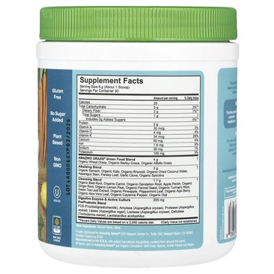 Niesamowita trawa, zielona mieszanka, Alkalize & Detox, 8,5 uncji (240 g) Niesamowita trawa, zielona mieszanka, Alkalize & Detox, 8,5 uncji (240 g)