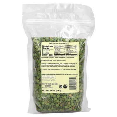Bergin Fruit and Nut Company, Bio-Schälerbsen, 21 oz (596 g)