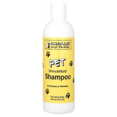 Charlie and Frank, Pet Shampoo, Unscented, 473 ml Charlie and Frank, Pet Shampoo, Unscented, 473 ml