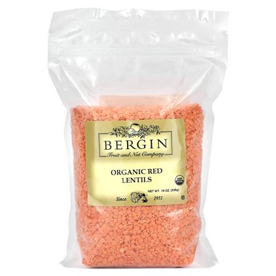 Bergin Fruit and Nut Company, Organic Red Lentils, 19 uncji (539 g) Bergin Fruit and Nut Company, Organic Red Lentils, 19 uncji (539 g)