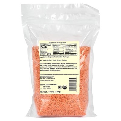 Bergin Fruit and Nut Company, Organic Red Lentils, 19 uncji (539 g) Bergin Fruit and Nut Company, Organic Red Lentils, 19 uncji (539 g)