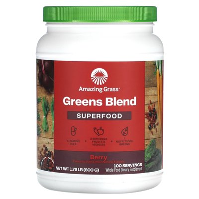 Amazing Grass Superfood Mixed Greens, Berry, 1.76 lbs (800 g)