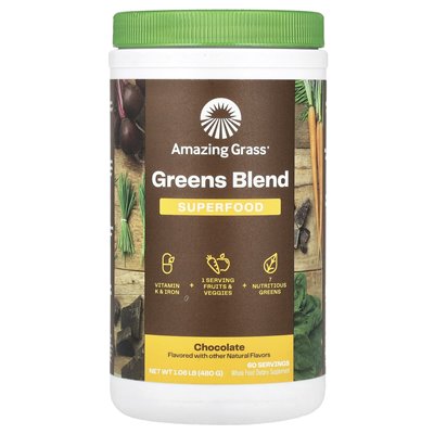 Niesamowita trawa, mieszanka Zielonych Superfood, czekolada, 1,06 uncji (480 g) Niesamowita trawa, mieszanka Zielonych Superfood, czekolada, 1,06 uncji (480 g)